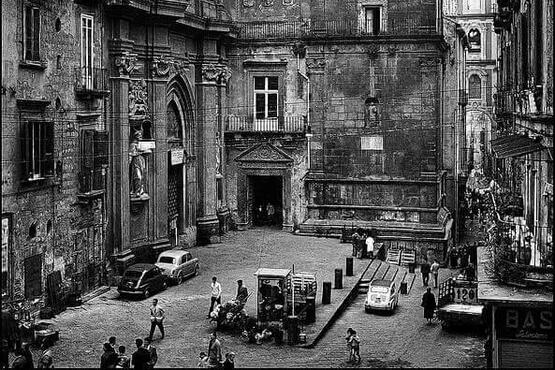 Napoli, Piazza San Gaetano, rundt 1960