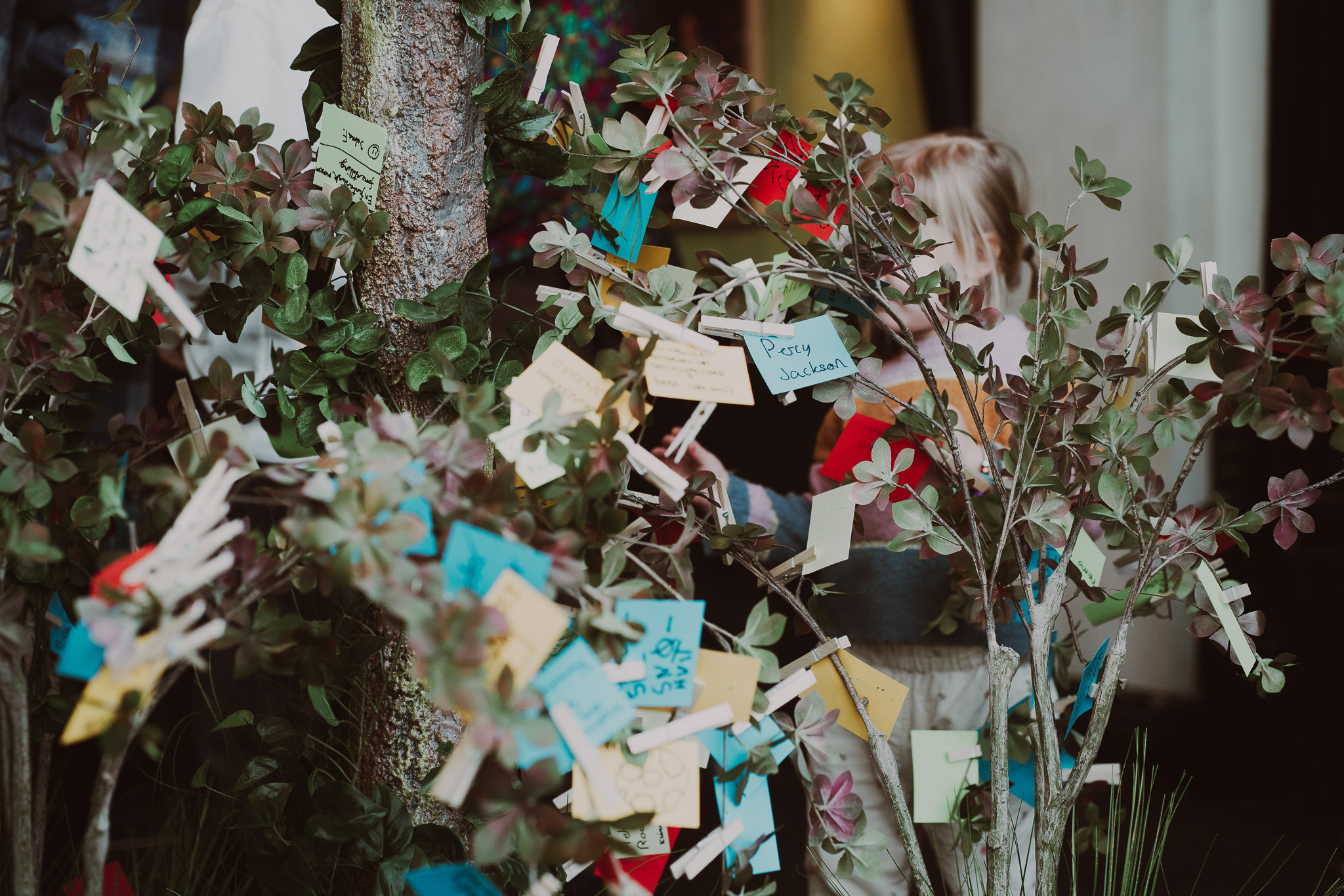 Ønsketreet fylt med lapper