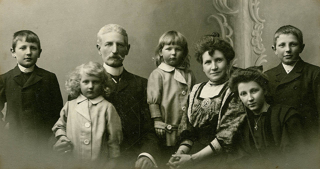 Familien Mack. Bildet er datert rundt 1900.