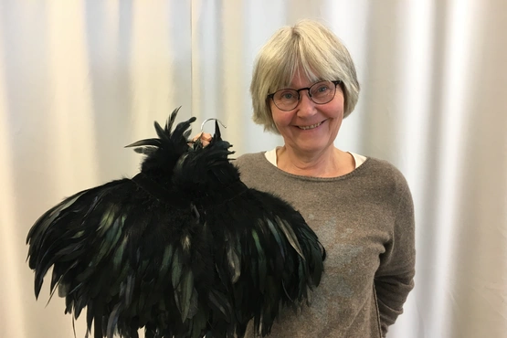 Fjærpryd til Hugin og Munin i &quot;Sykle i snøstorm&quot;