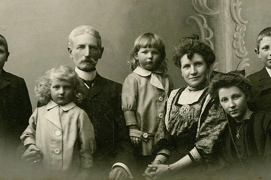 Familien Mack. Bildet er datert rundt 1900.